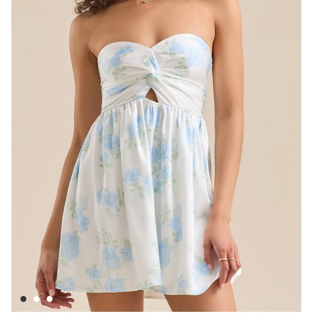 Altar’d State Floral Twist Front Mini Dress